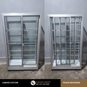 lemari aluminium pintu sliding