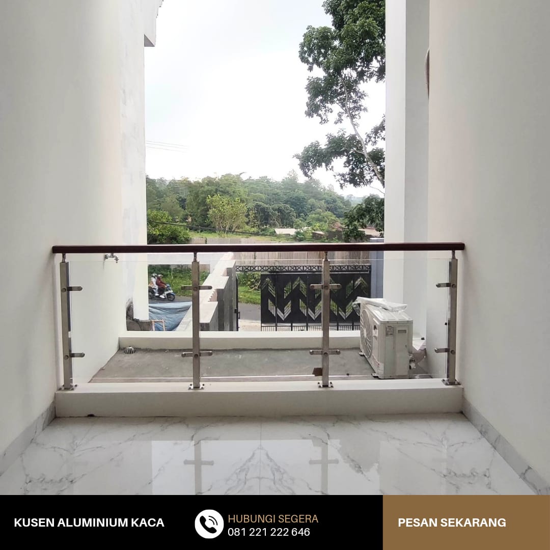Railing kaca jogja | Pemasangan Railing Kaca di Kaliurang