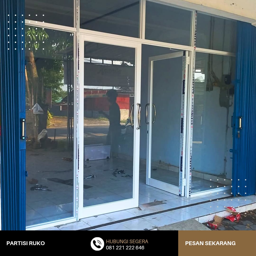 Partisi Ruko Partisi Ruko Aluminium Kaca | Kontraktor Partisi Aluminium Kaca