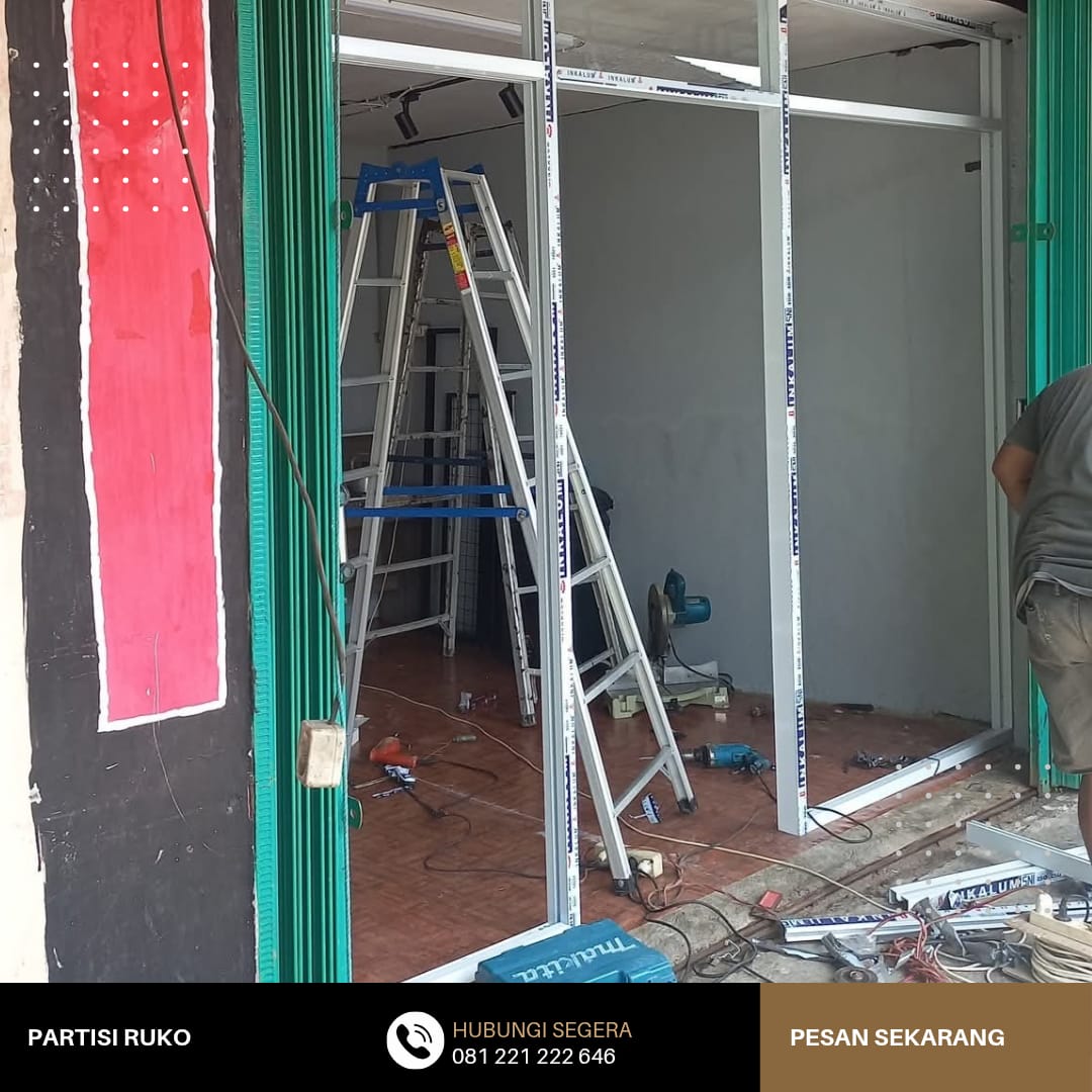 Partisi Ruko Partisi Ruko Aluminium Kaca | Kontraktor Partisi Aluminium Kaca