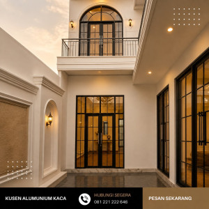 Kusen aluminium lengkung Jogja